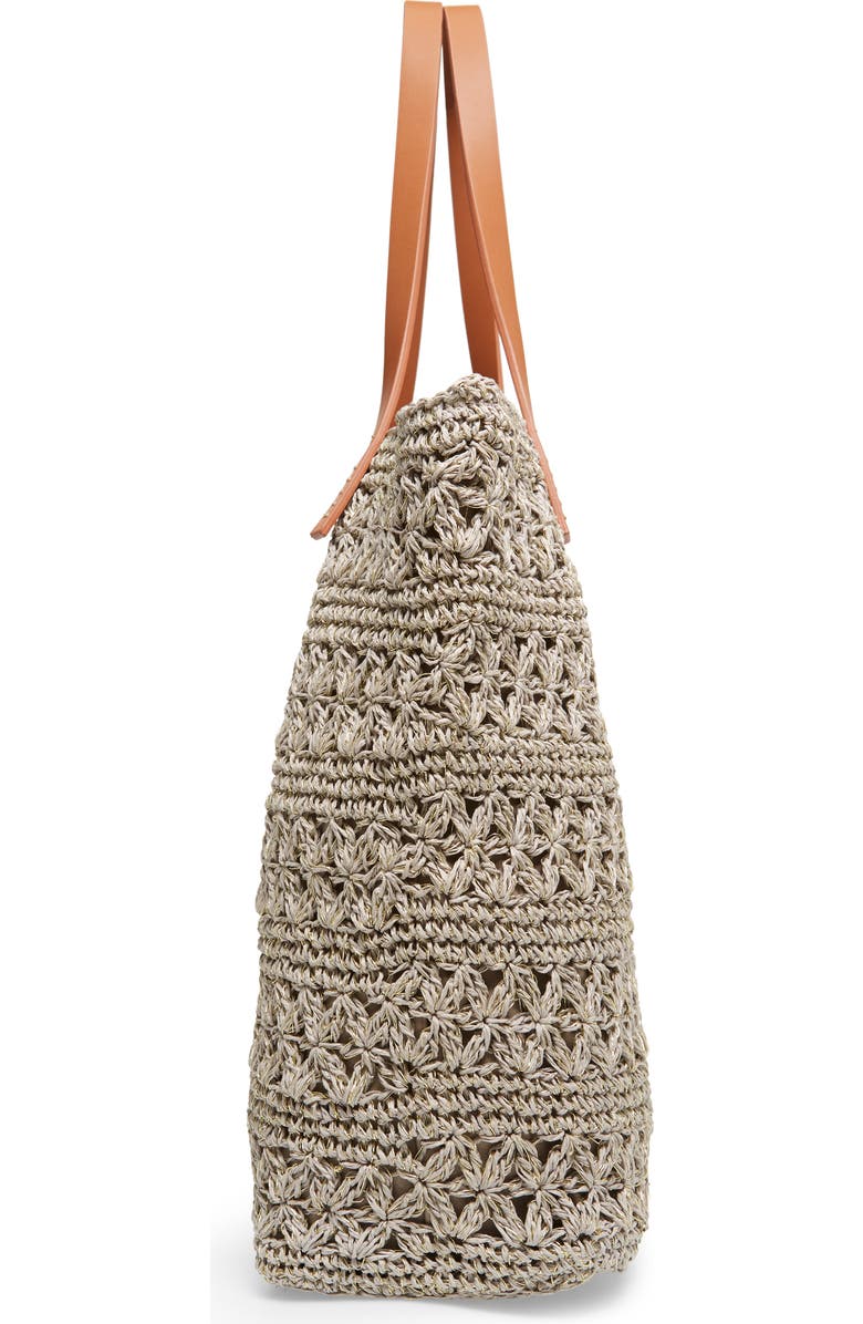 Nordstrom Packable Raffia Crochet Tote, Alternate, color,