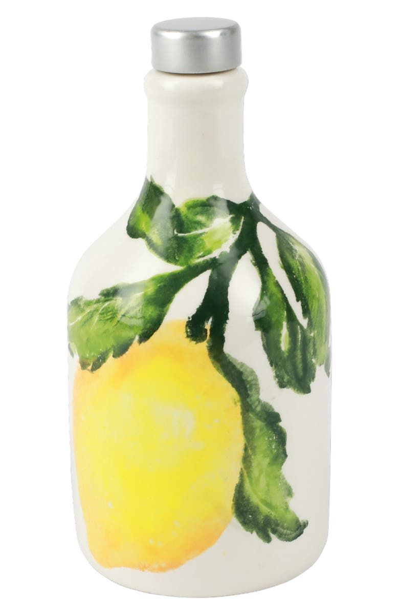 VIETRI Limoni Olive Oil Bottle, Main, color, Yellow