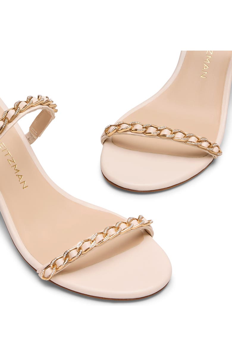 Stuart Weitzman Soluxe Crystal Slide 75, Alternate, color, Linen