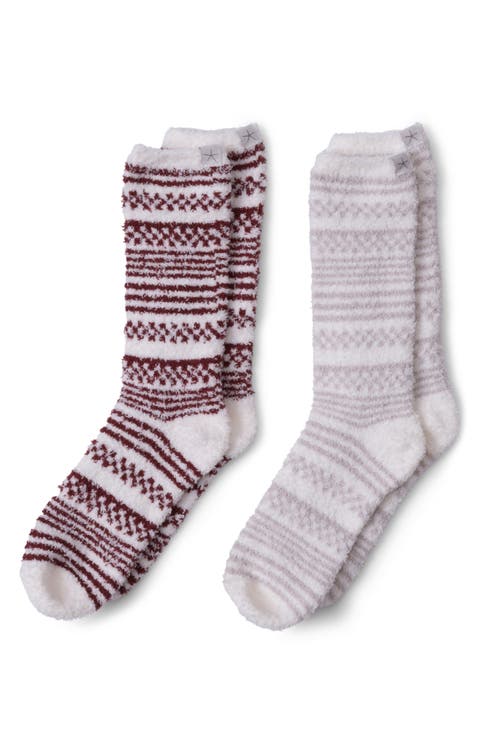 CozyChic™ Checkered Striped Socks