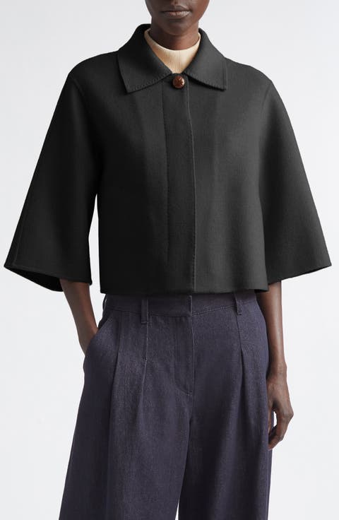 Double Face Wool & Cashmere Crop Jacket