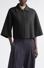Lafayette 148 New York Double Face Wool & Cashmere Crop Jacket
