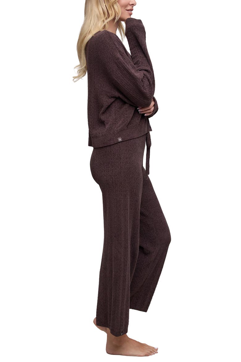 Pointelle Cropped Pants, Alternate, color, UMBER