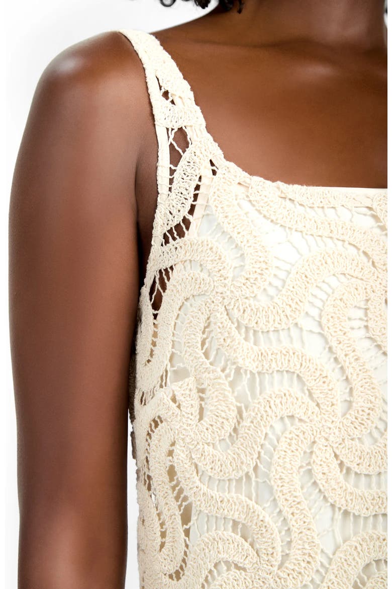 Aspire Lace Cotton Dress, Alternate, color, Bonita Beige