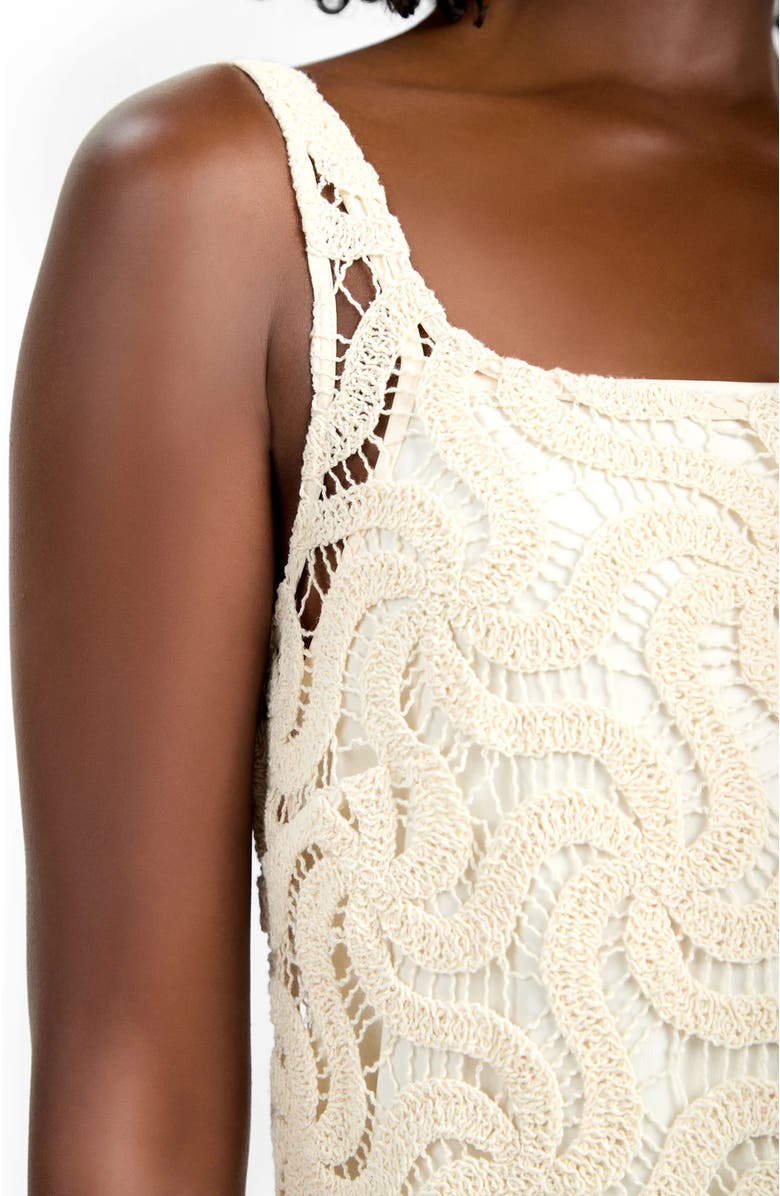 Trina Turk Aspire Lace Cotton Dress, Alternate, color, Bonita Beige