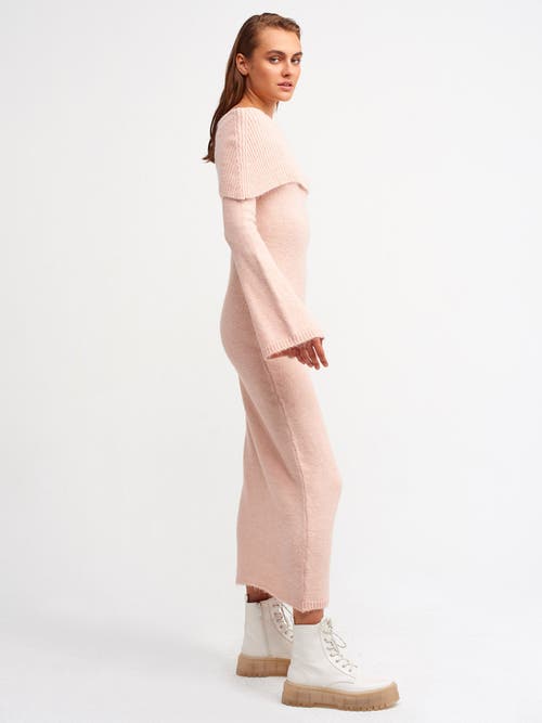 Le Fafo Knit Off-shoulder Sweater Dress In Pink