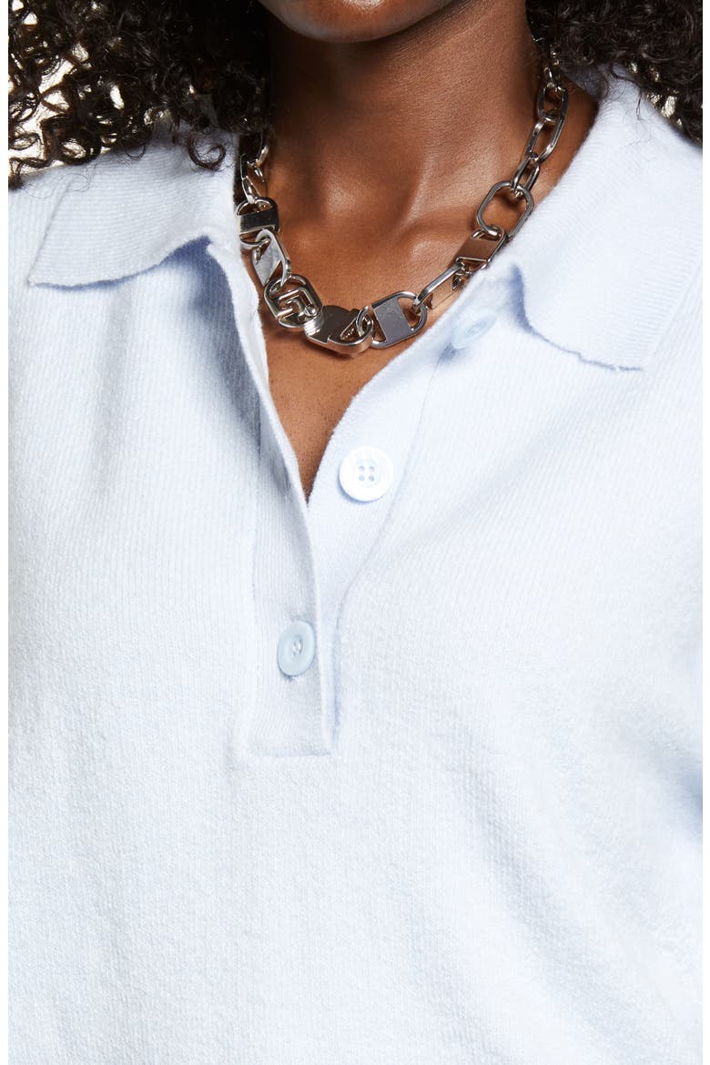 Women's Polo Sweater, Alternate, color, BLUE FEATHER