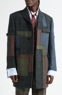 Thom Browne Patchwork Wool Chesterfield Coat