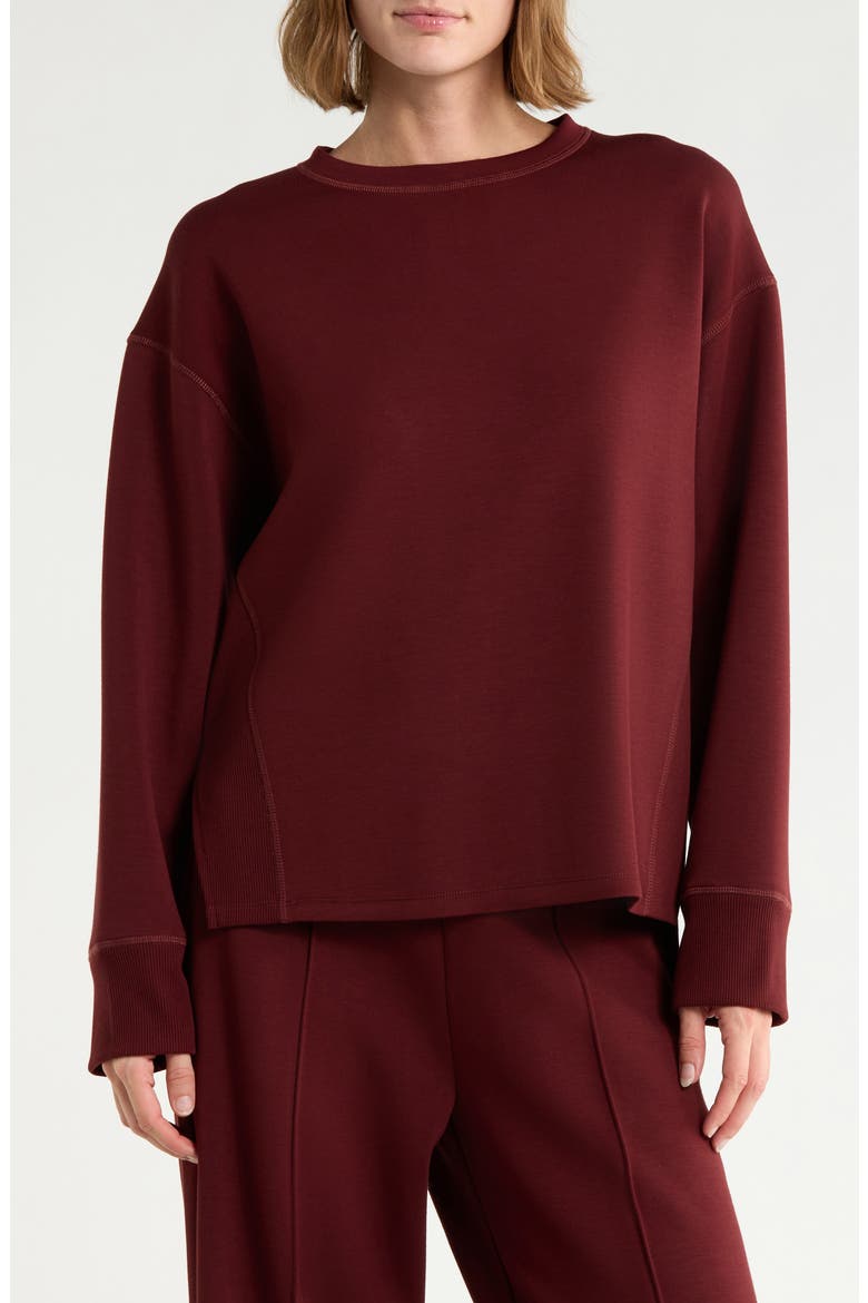 Crewneck Sweatshirt, Alternate, color, BURGUNDY
