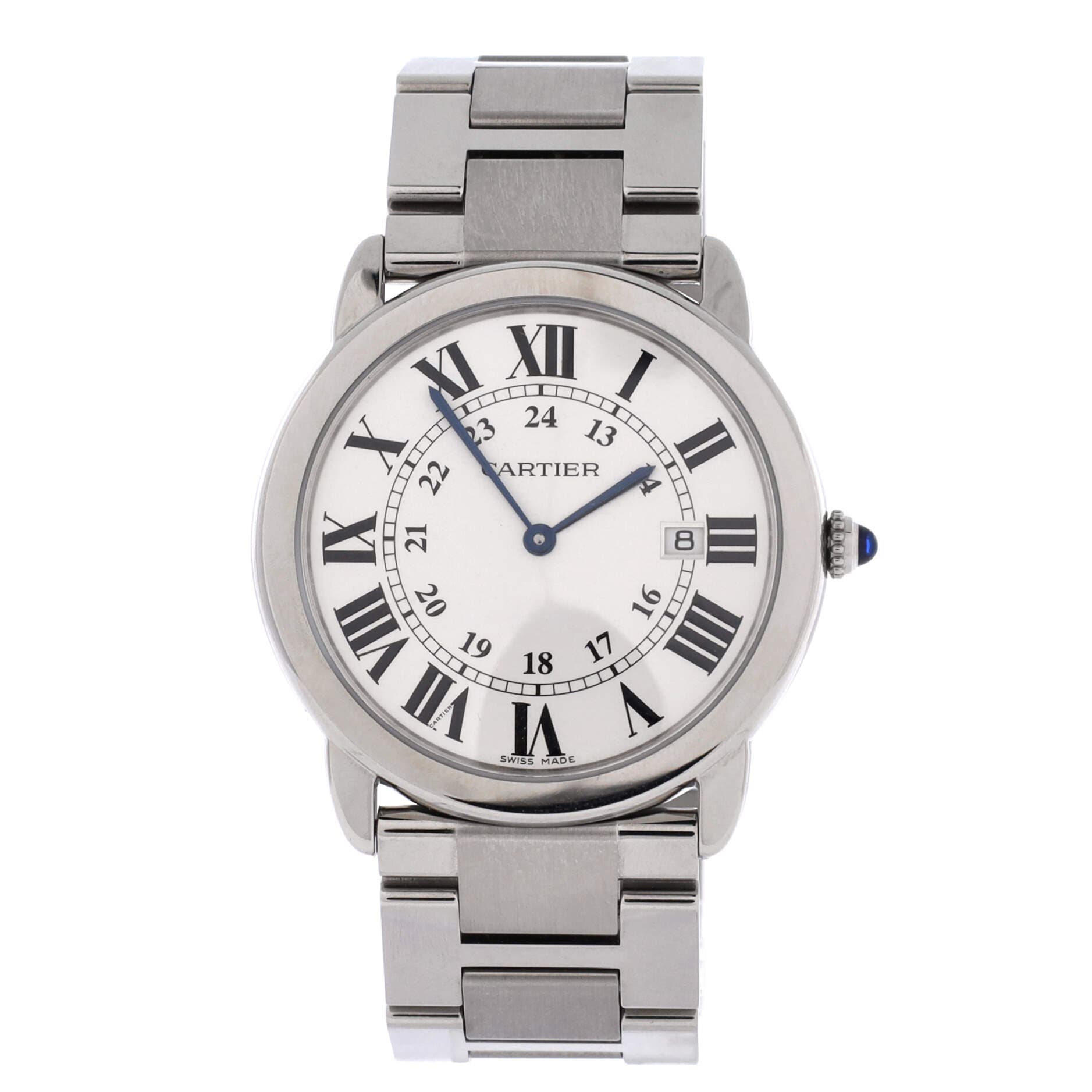 Ronde Solo de Cartier Quartz Watch Stainless Steel 36, Main, color, Metallic Silver