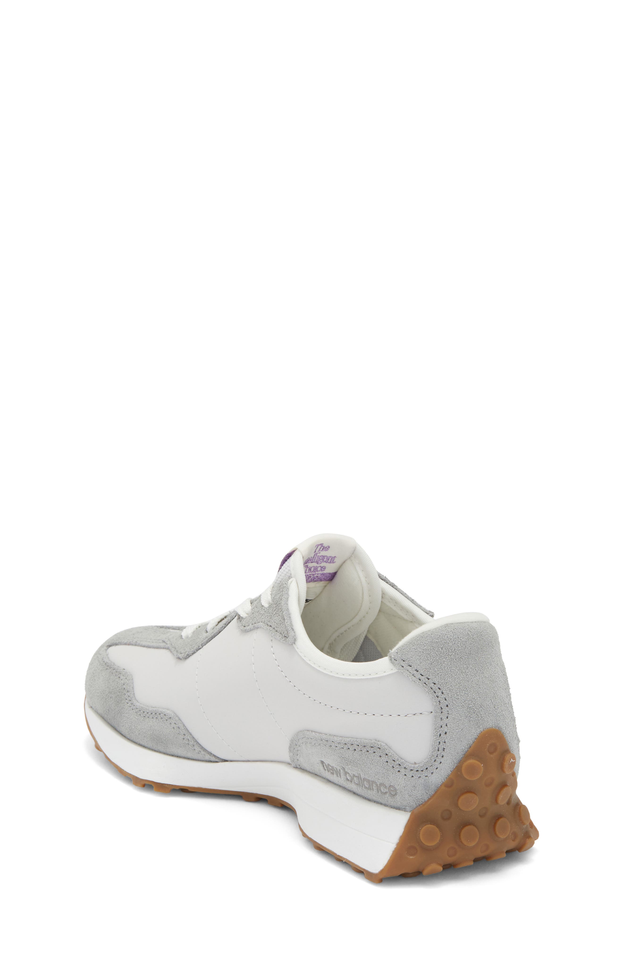 Kids' 327 Sneaker, Alternate, color, GREY MATTER/ CANDIED VIOLET