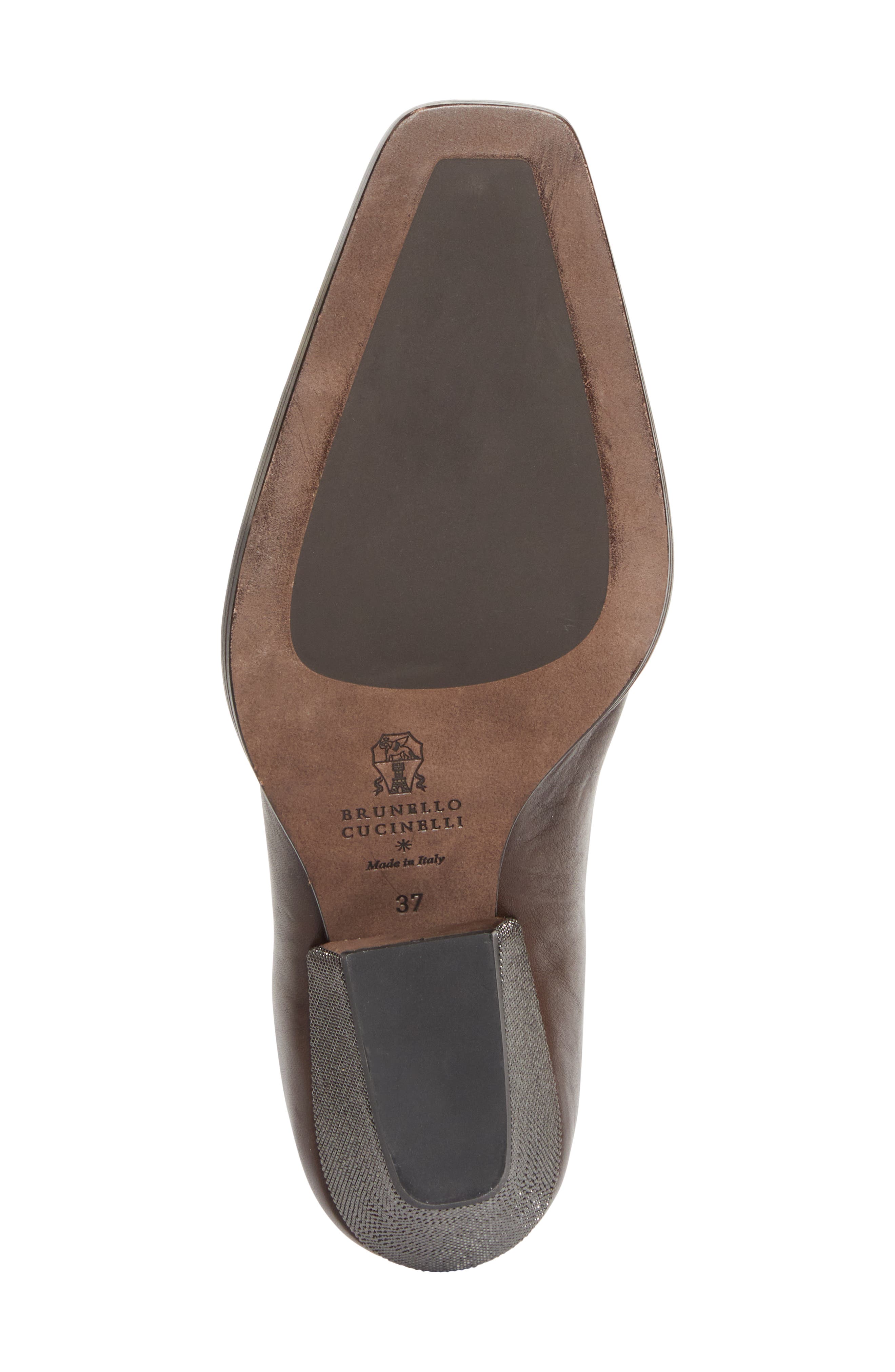 Brunello Cucinelli Square Toe Mule, Alternate, color, C9122 Cacao