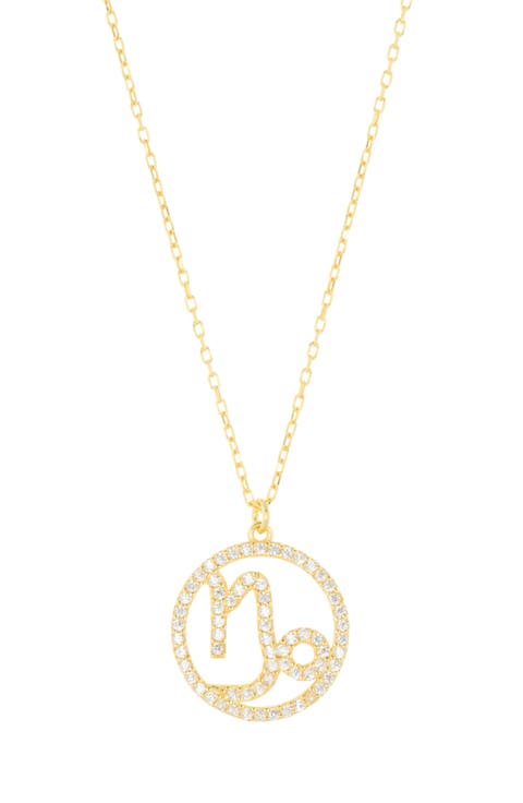 Cubic Zirconia Zodiac Pendant Necklace