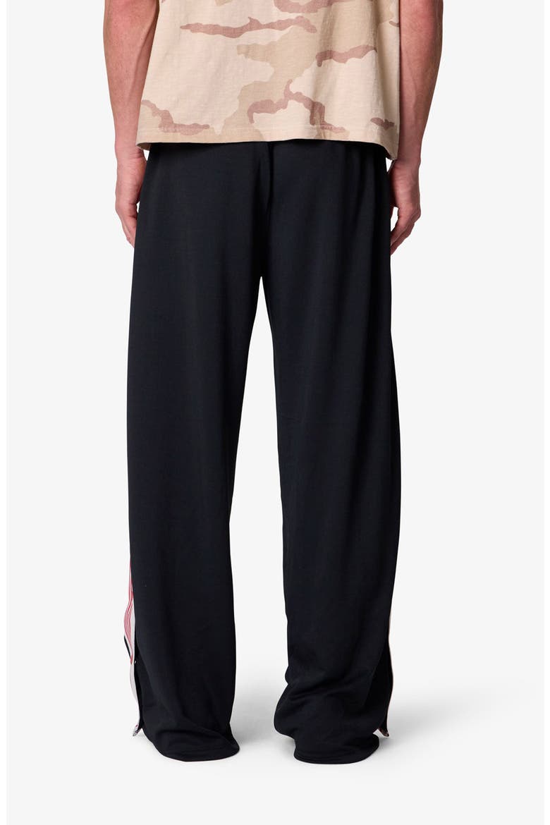 Side Snap Striped Track Pants, Alternate, color, BLACK