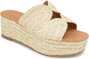 André Assous Serene Espadrille Platform Wedge Slide Sandal