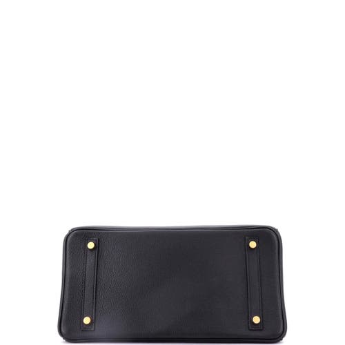 Pre-owned Hermes Hermes Birkin Handbag Black Novillo With Gold Hardware 30 In Black