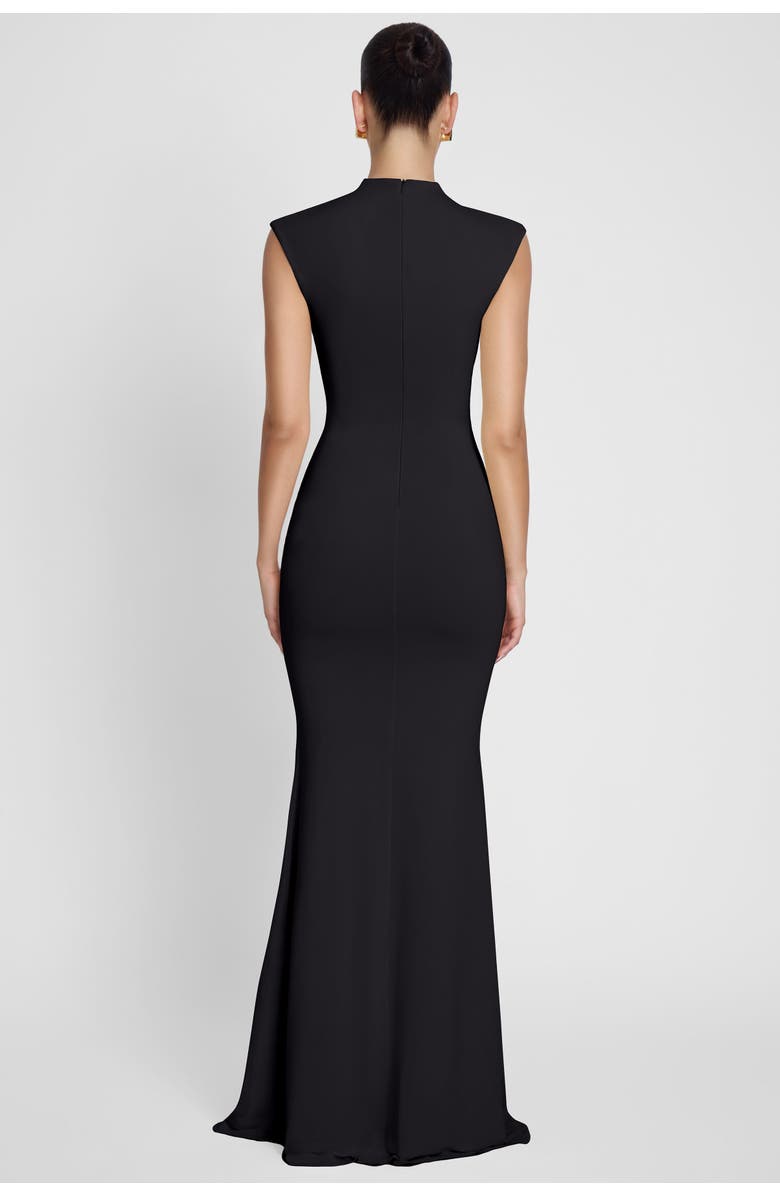 LEAU Como Cap Sleeve Maxi Dress, Alternate, color, Black