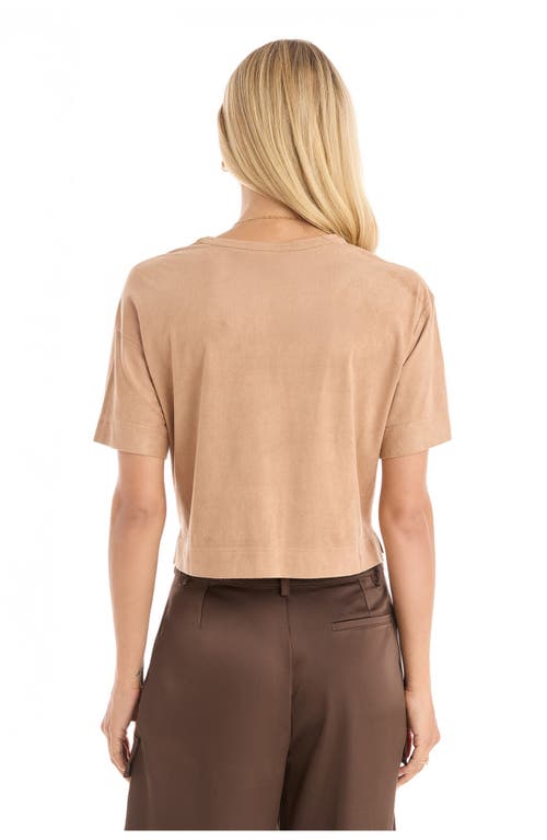 The Noli Shop Naya Suede T-shirt In Brown