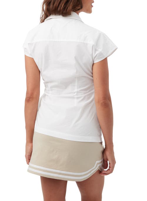 TRINA TURK TRINA TURK AVANT POPLIN WRAP TOP