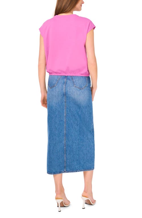 VINCE CAMUTO VINCE CAMUTO COTTON BLEND BUBBLE TOP