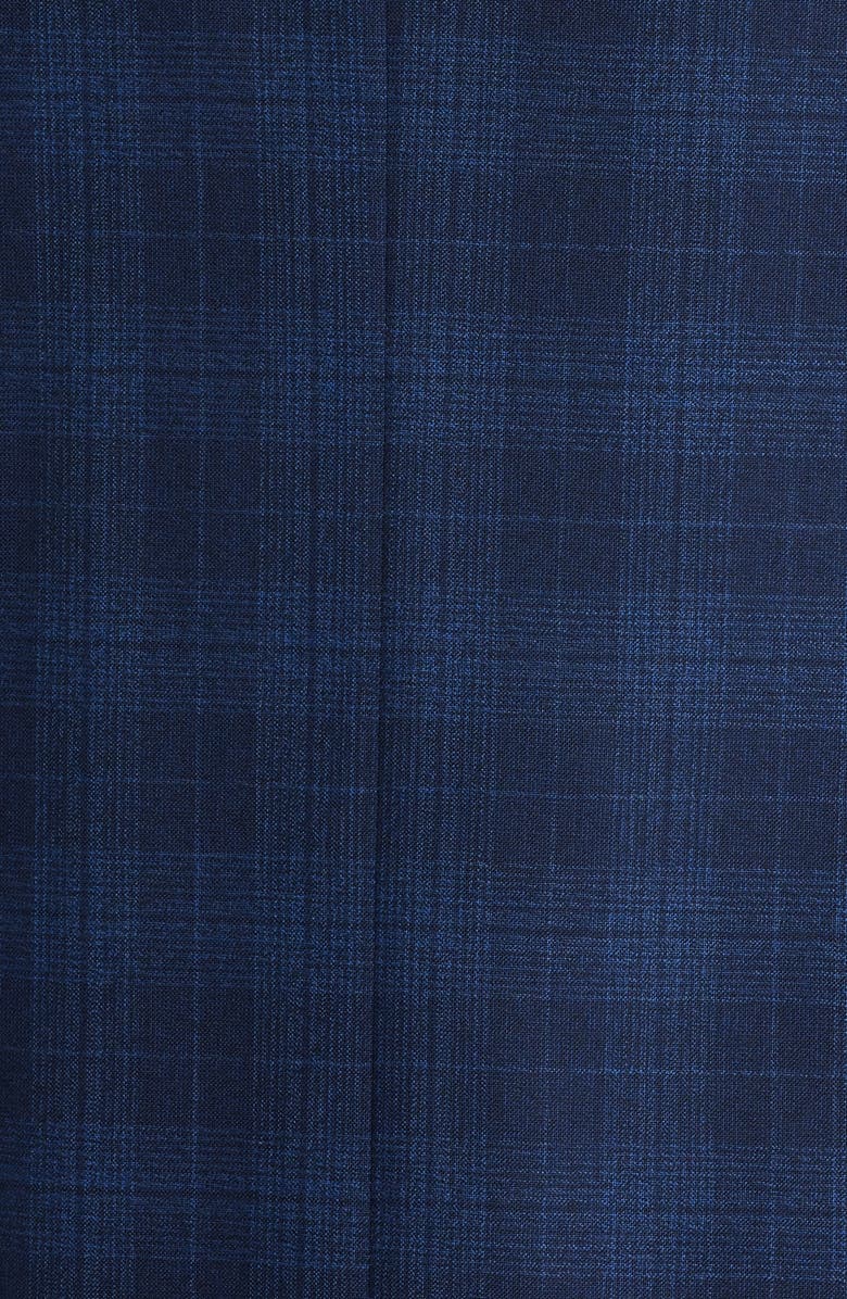 Canali Siena Regular Fit Blue Plaid Wool Sport Coat, Alternate, color, Dark Blue