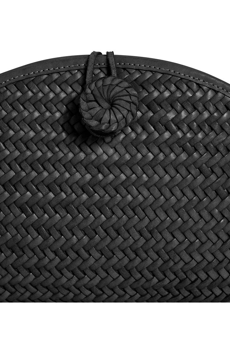 Adriana Castro La Barca Mini Handwoven Leather Clutch, Alternate, color, Black