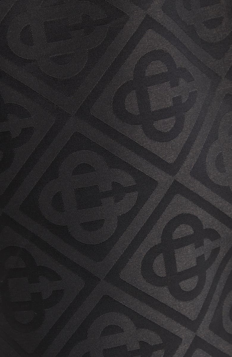 Casablanca Diamond Logo Jacquard Swim Trunks, Alternate, color, Black