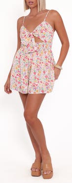 Petal & Pup Jessie Floral Print Tie Front Romper