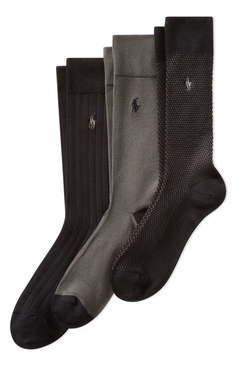 Assorted 3-Pack Bird's Eye Socks