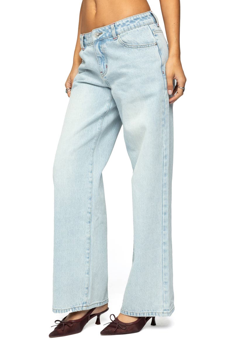 Ace Relaxed Low Rise Wide Leg Jeans, Alternate, color, BLUE