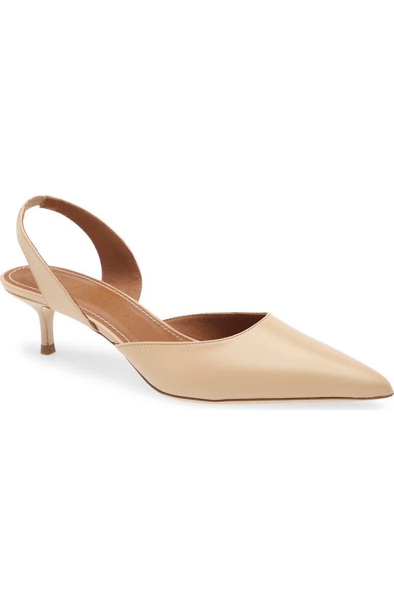 STAUD Sebastion Slingback Pointed Toe Pump, Main, color, Porcini