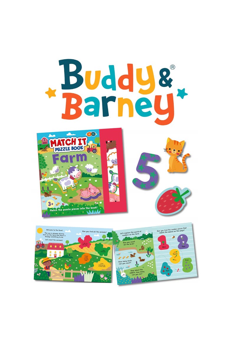 Match It Puzzle Book, Farm, Jigsaw Activity Storybook, Kids 3+, Alternate, color, Multicolored