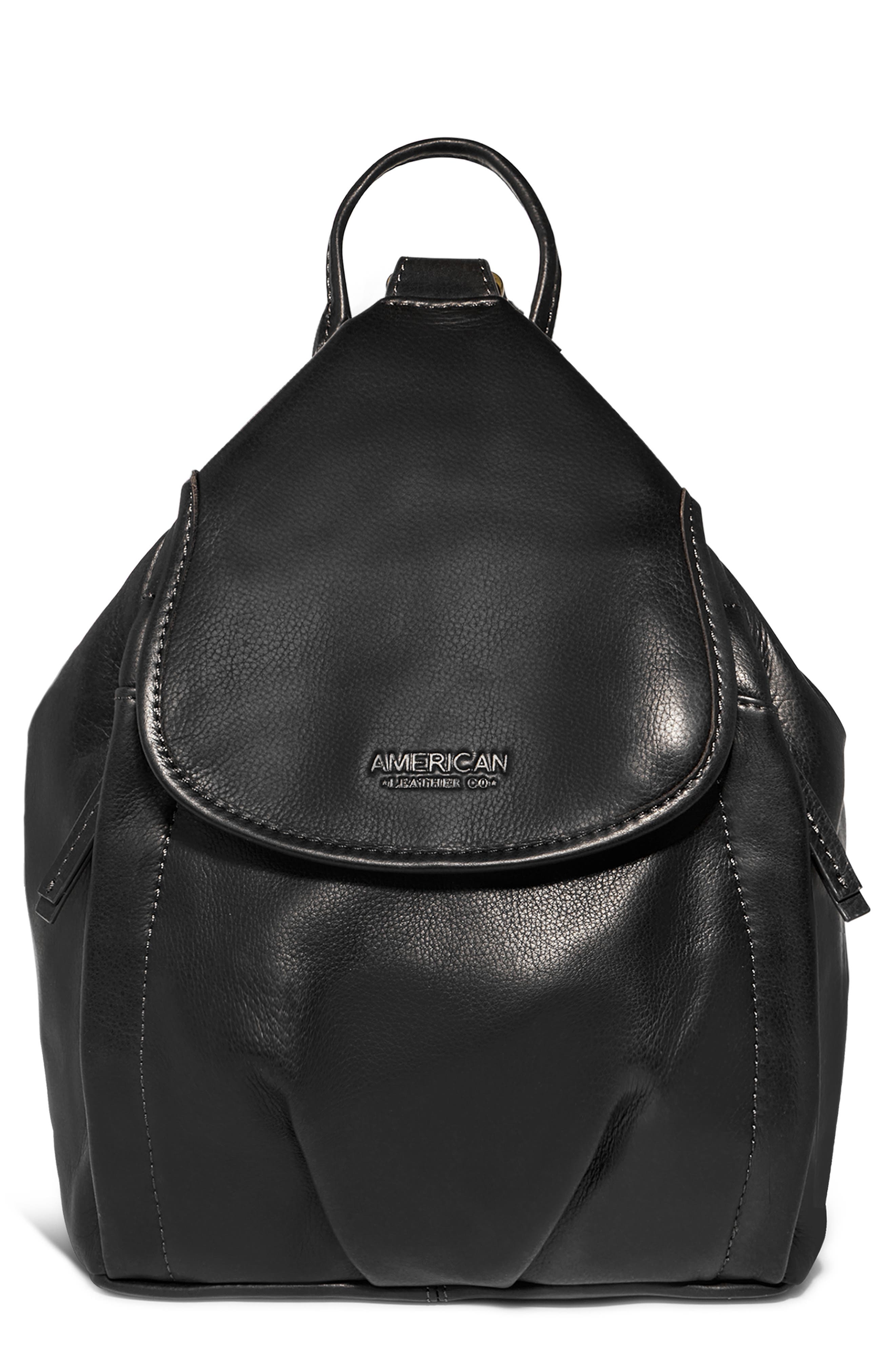 AMERICAN LEATHER CO. Pierce Leather Backpack, Main, color, 