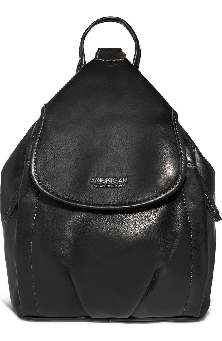 AMERICAN LEATHER CO. Pierce Leather Backpack, Main, color,