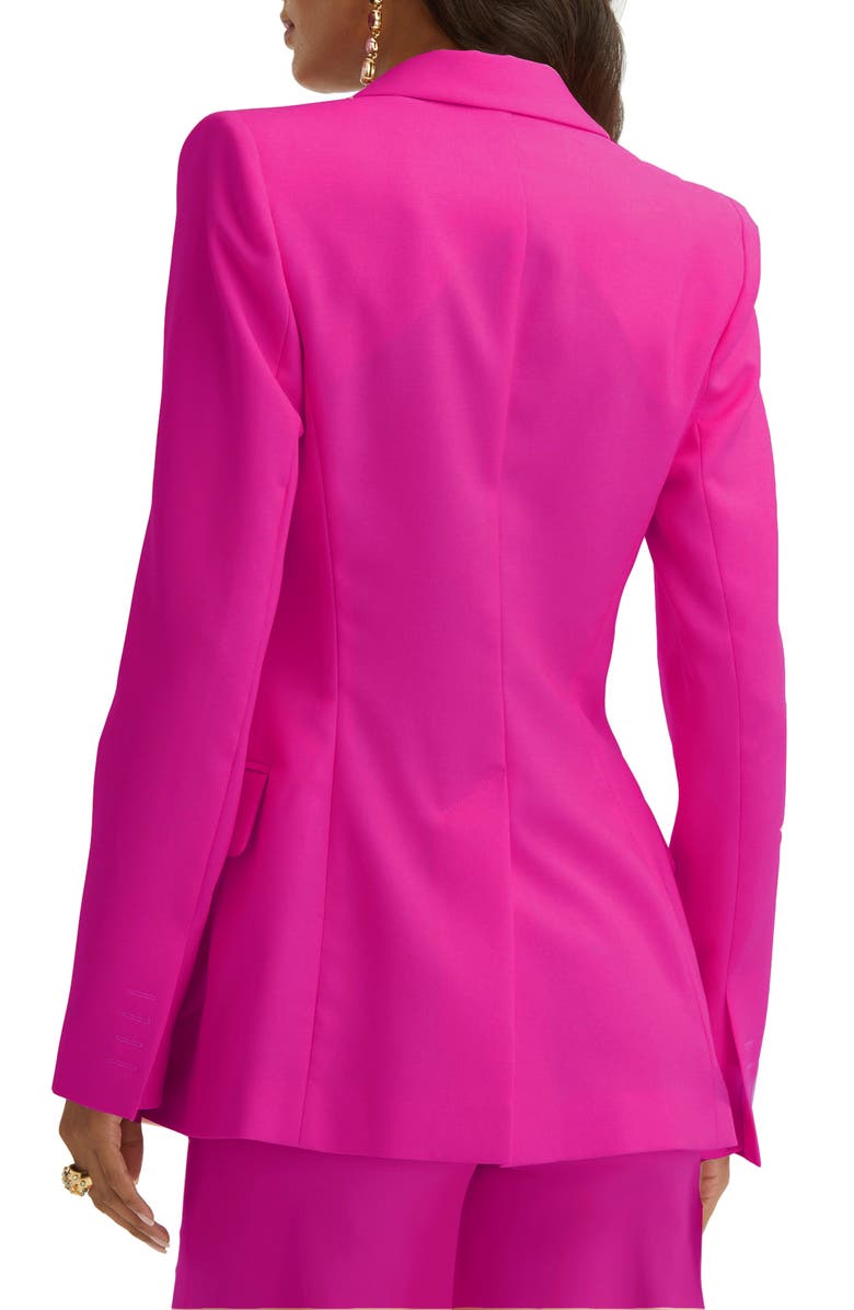 Oscar de la Renta One-Button Virgin Wool & Mohair Blazer, Alternate, color,