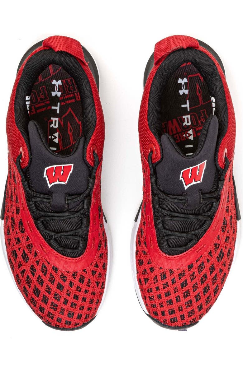Under Armour Men's Under Armour Red Wisconsin Badgers TriBase Reign 5 Training Shoes, Alternate, color,