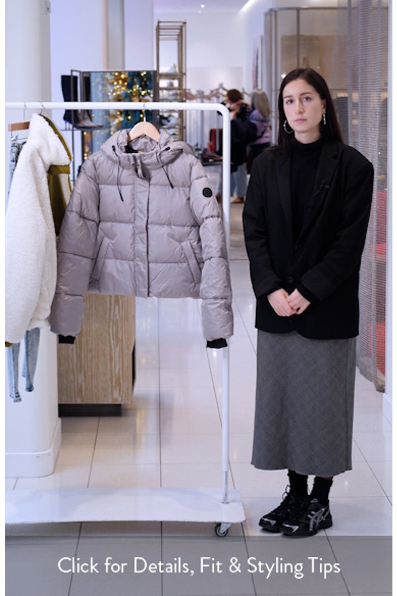 London Waterproof 700 Fill Power Hooded Down Crop Puffer Jacket video
