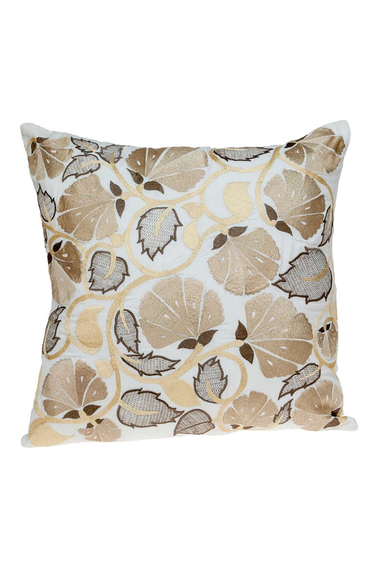 Cassidy Embroidered Throw Pillow, Main, color, WHITE