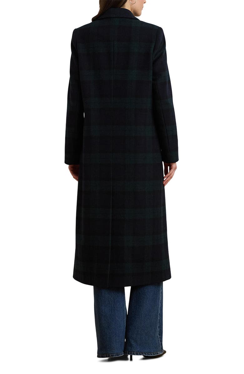 Lauren Ralph Lauren Longline Wool Blend Coat, Alternate, color, Blackwatch