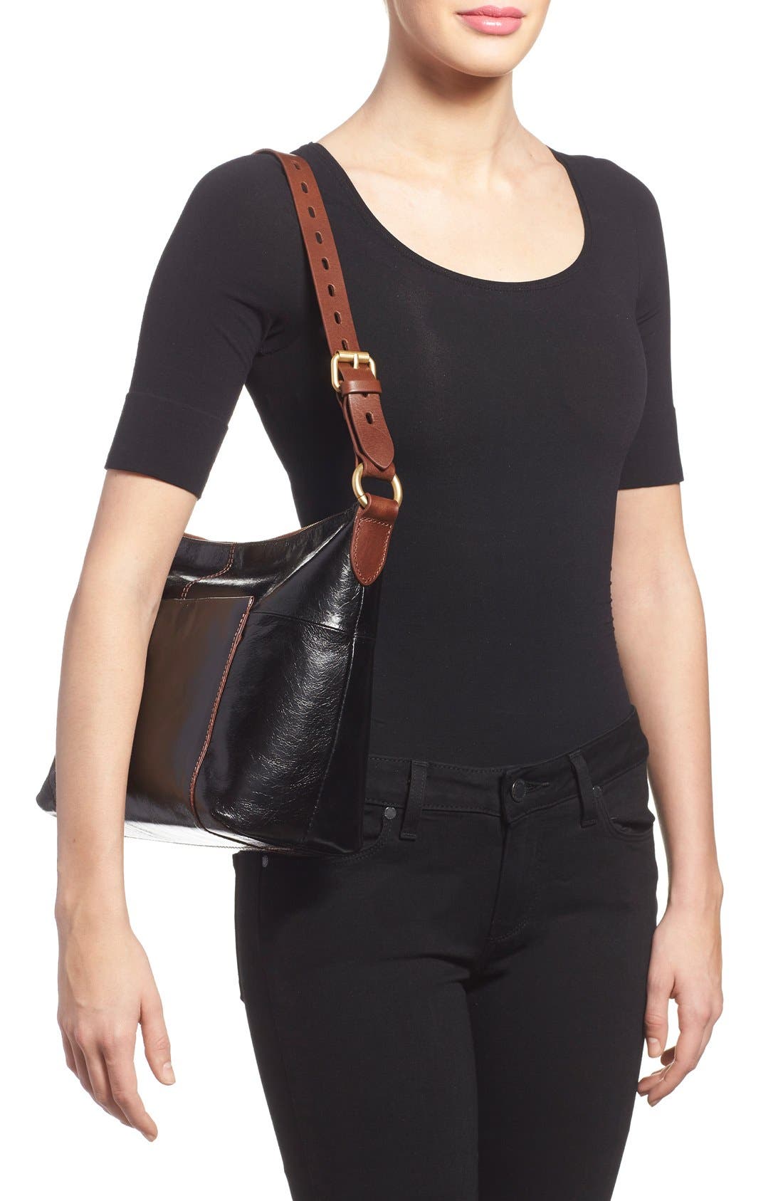 Charlie Shoulder Bag, Alternate, color, BLACK