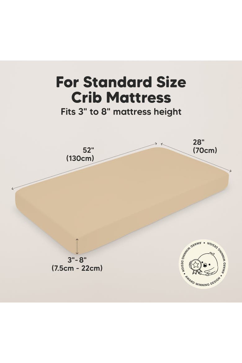 Isla Fitted Crib Sheets, Alternate, color, Rust