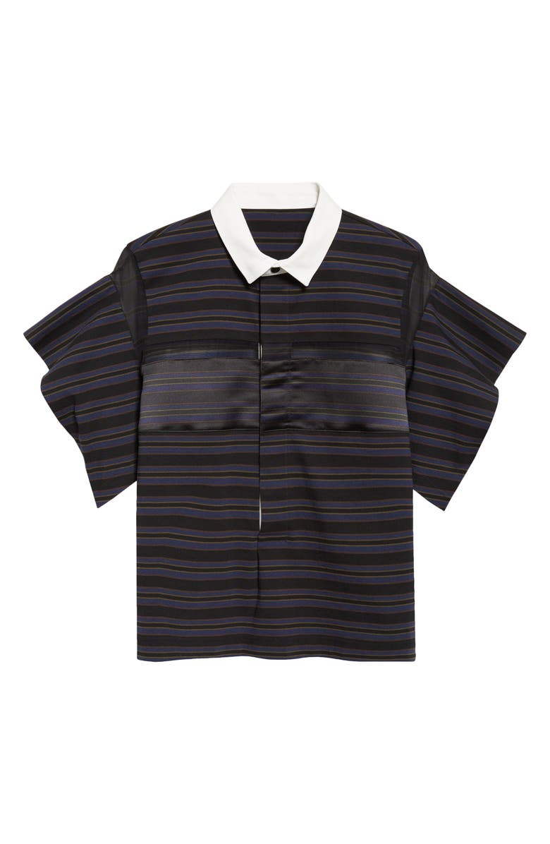 Sacai Stripe T-Shirt, Main, color, Black/ Navy