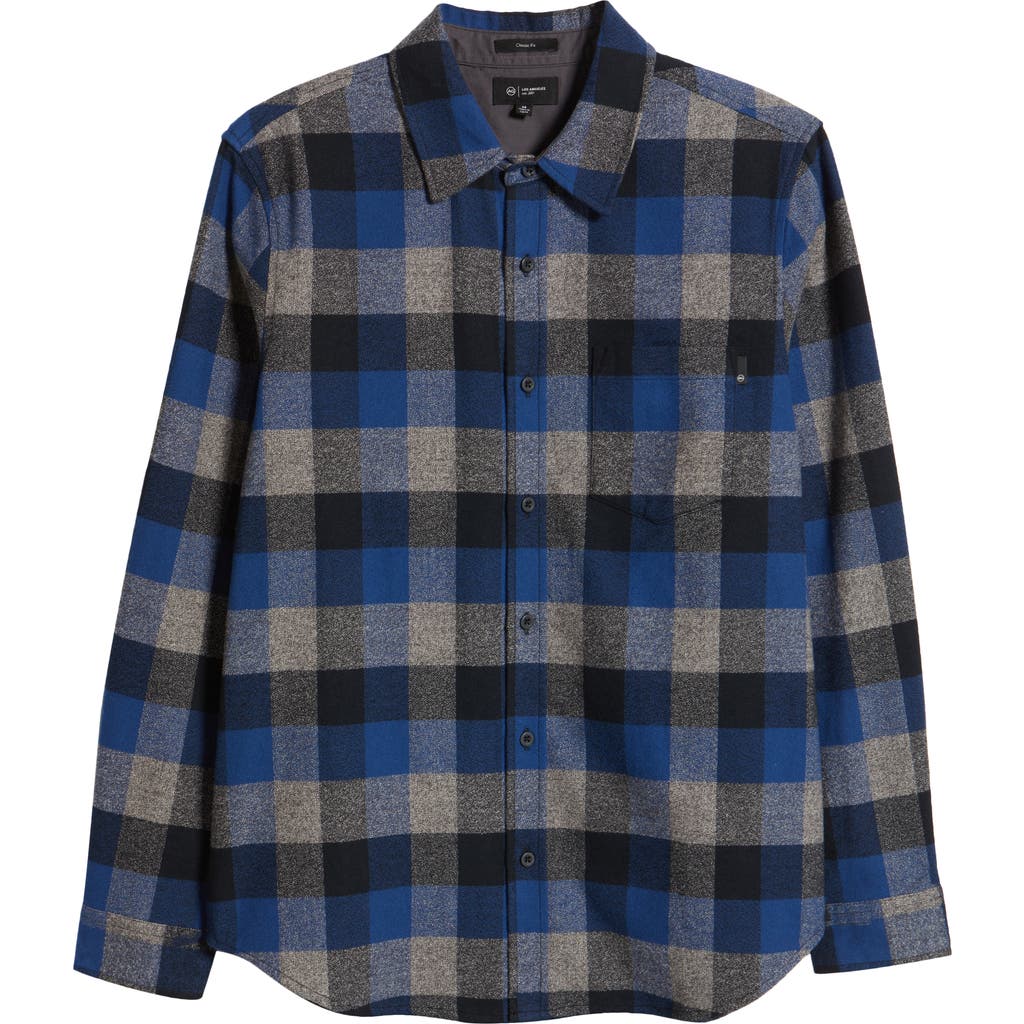 Ag Aiden Plaid Cotton Button-up Shirt In Gingham Blue Multi
