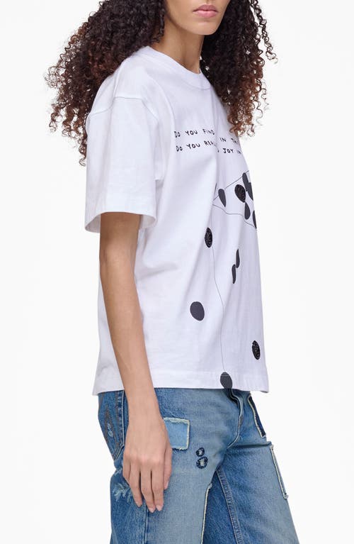 Marc Jacobs Do You Find Joy? Boxy Graphic T-shirt In White