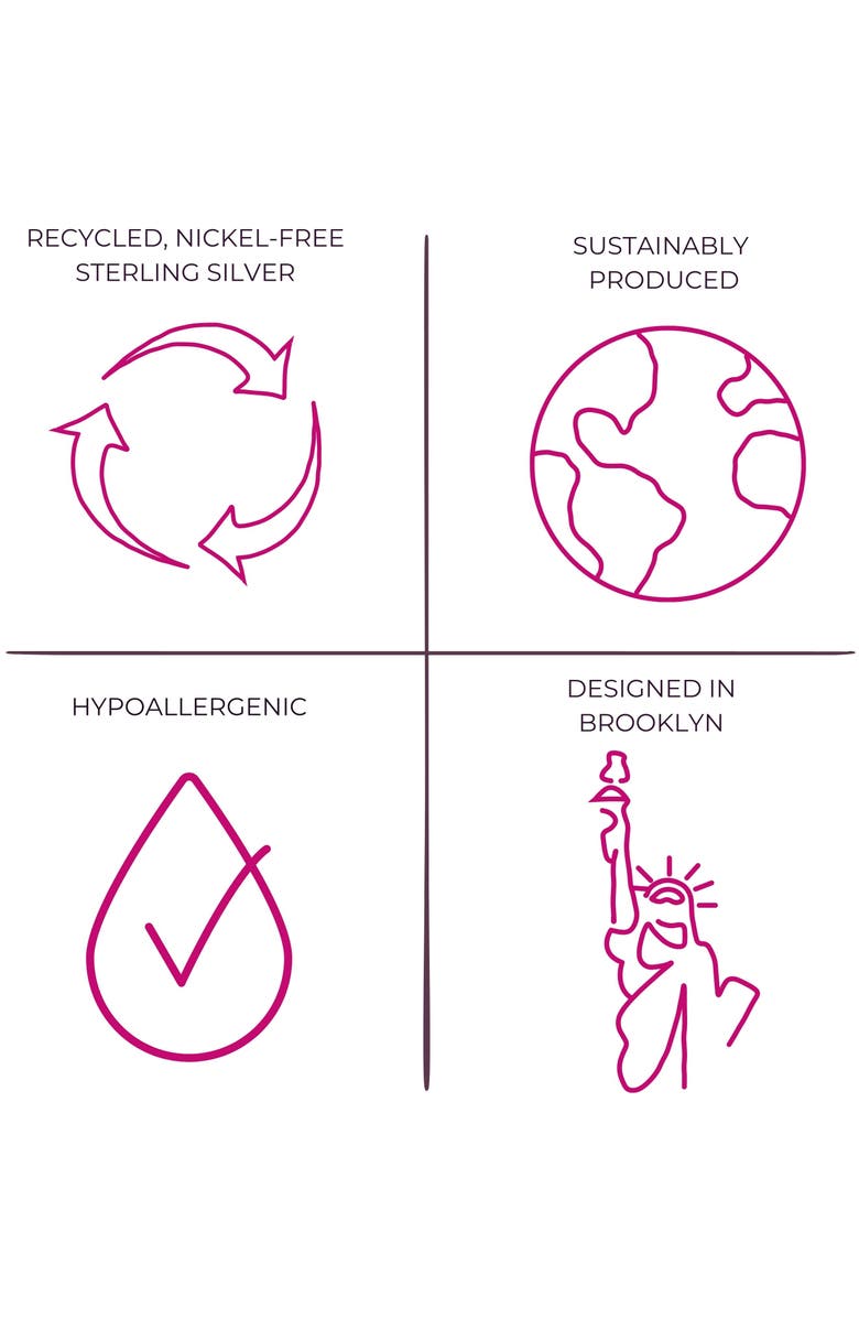 Seed2Stone Sweet Curves Ear Crawlers, Alternate, color, Silver