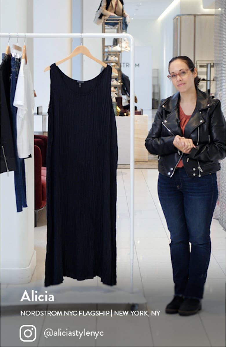 Pleated Scoop Neck Midi Dress, sales video thumbnail