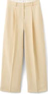 MANGO Pleated Straight Leg Pants
