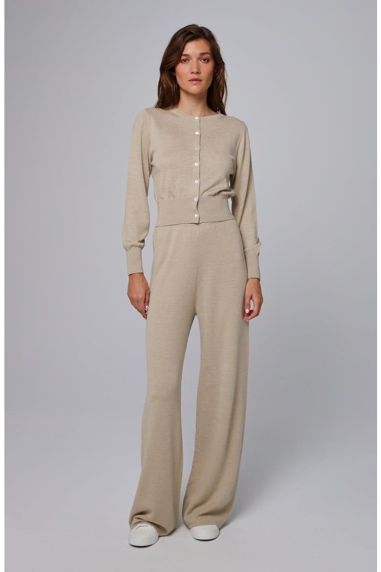 Liora Knitted Cardigan, Alternate, color, beige