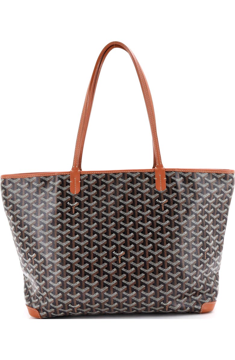 Pre-Owned Goyard Artois Tote Coated Canvas MM, Main, color, Brown