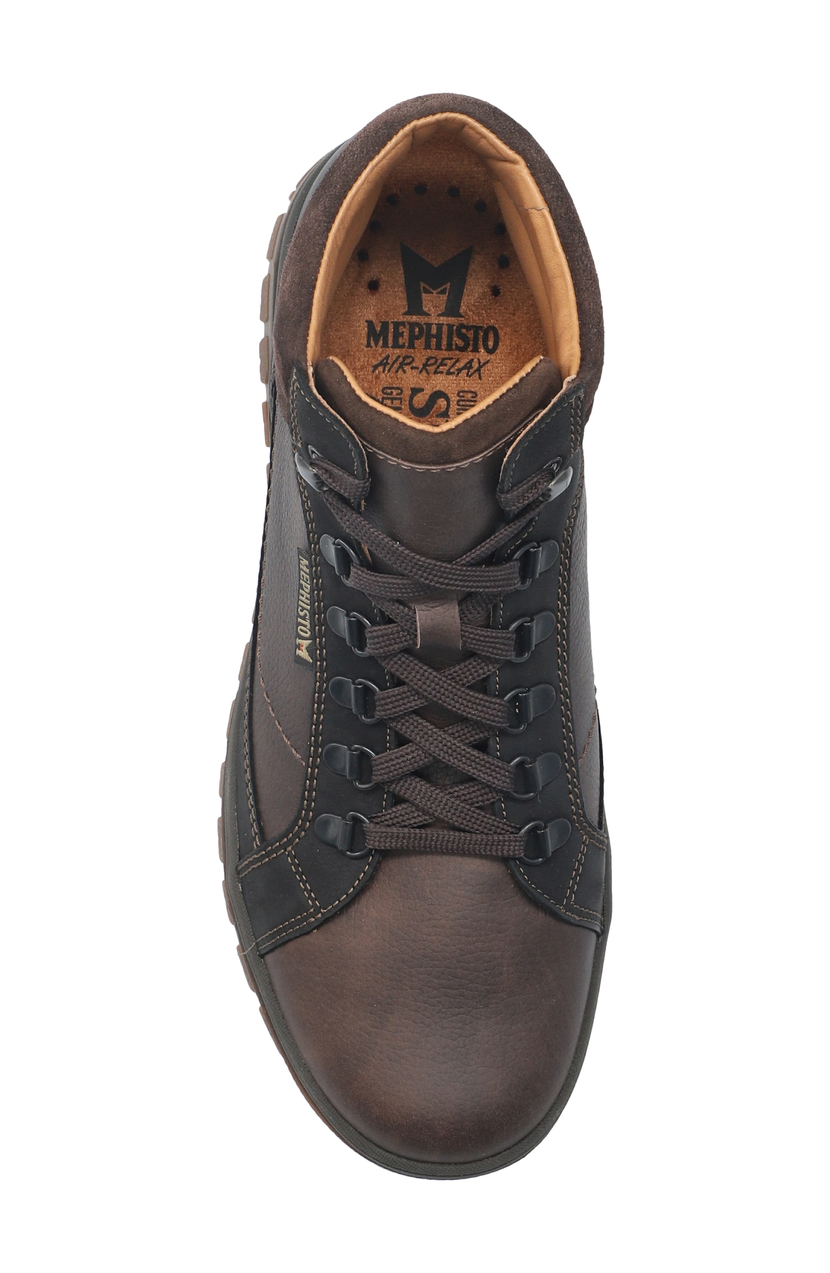 Mephisto Pitt Mid Lace-Up Boot, Alternate, color, Dark Brown
